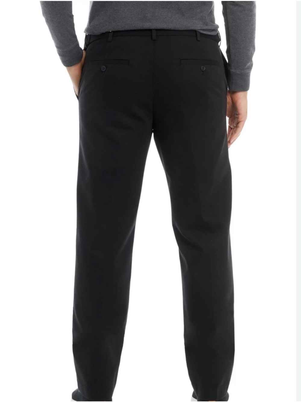 Classic Black Men's Dress Pants — Straight‎ Leg